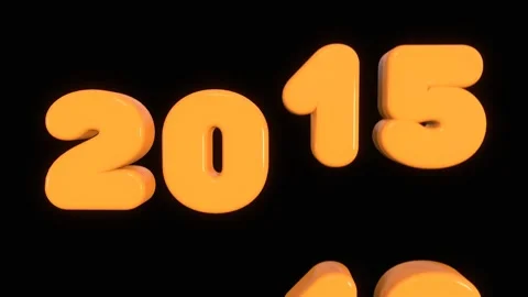 2013 - 2023 3D Text Animation on black background, 2023 New Year Concept Vidéo 227294847