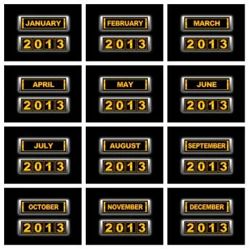 2013 calendar. Stock Illustration