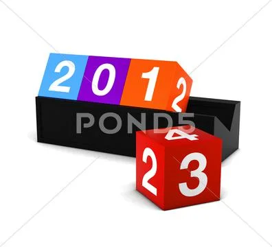 2013 colorful box Stock Illustration