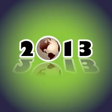 2013 concept with planet earth Stock Illustration