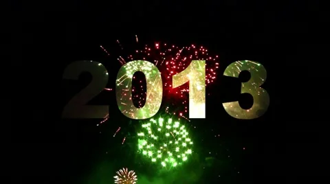 2013 fireworks 02 Stock Footage 12669265