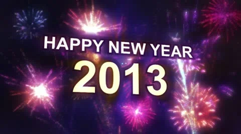 2013 Fireworks Greetings Stock Footage 12414346