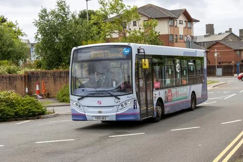 A 2013 First Cymru Single Decker Bus. Stock Photos