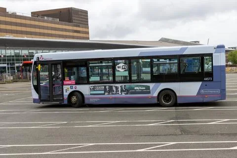 A 2013 First Cymru Single Decker Bus. Stock Photos