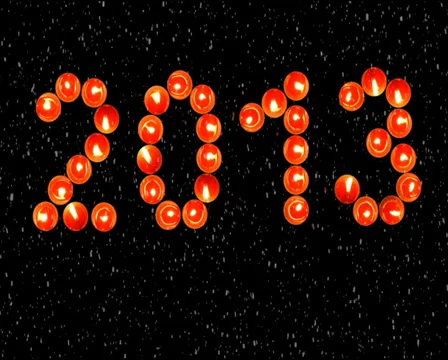 2013 made of tea light candles (red,SD) Video stock 33463395