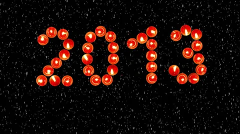 2013 made of tea light candles (red,HD) Video stock 33463542