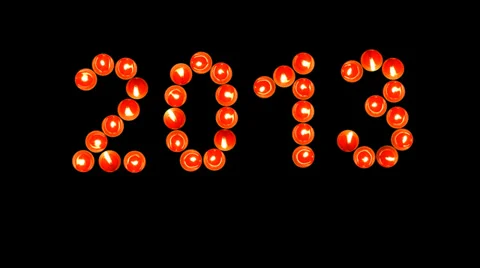 2013 made of tea light candles (red,HD) Video stock 33463668