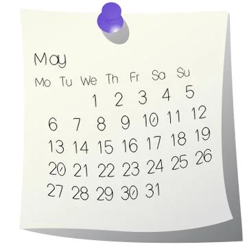 2013 May calendar 스톡 일러스트