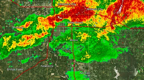 2013 Moore OK Tornado Radar (no Warn Boxes) Stock Footage 68605391