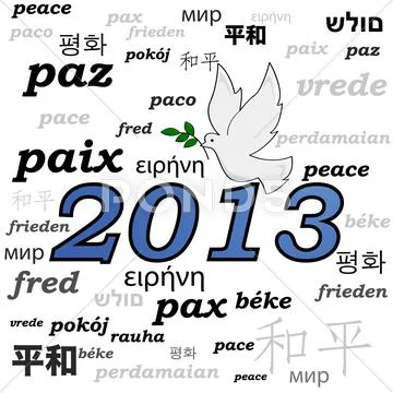 2013 peace Stock Illustration