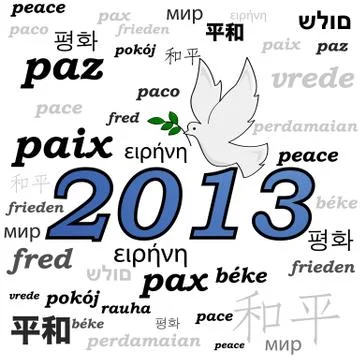 2013 peace Stock Illustration
