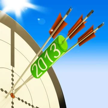 2013 target shows future planned projection 스톡 일러스트