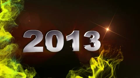 2013 text red 2 1280x720 Stock Footage