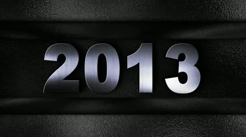 2013 text in wall SILVER 1280x720 Stock Footage 12657235