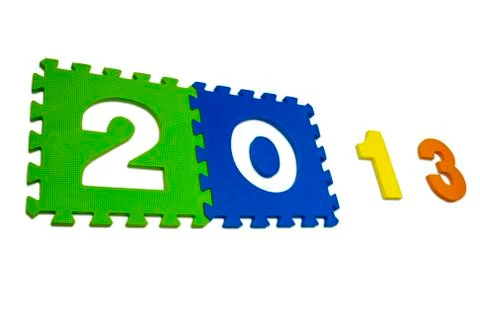 2013 on white background Stock Photos