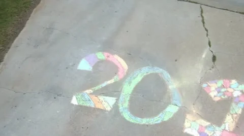 '2013 Year in Colored Chalk 動画素材 11702394