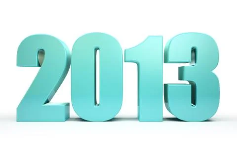 2013 year isolated on the black background illustration Stock Illustration