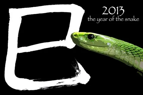 2013  year of the snake イラスト素材