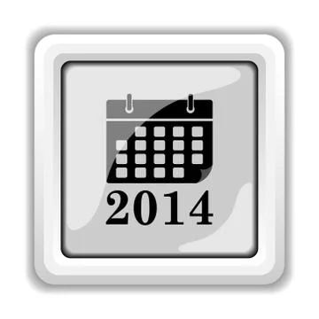 2014 calendar icon. internet button on white background.. Stock Illustration