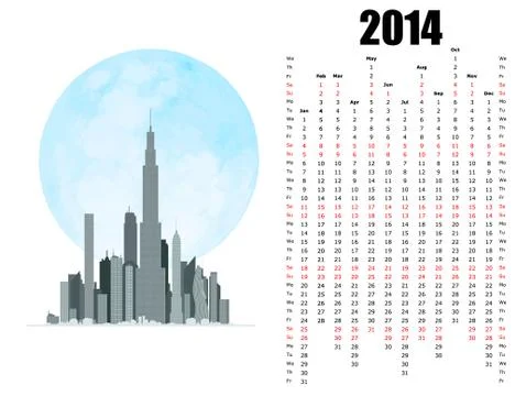 2014 calendar Stock Illustration