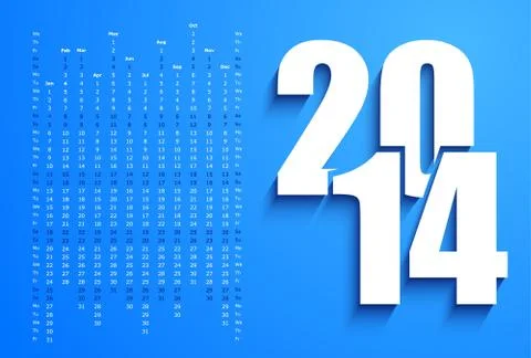 2014 calendar Stock Illustration