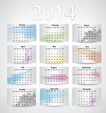 2014 calendar Stock Illustration