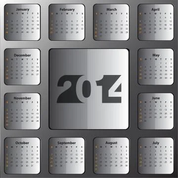 2014 calendar Stock Illustration