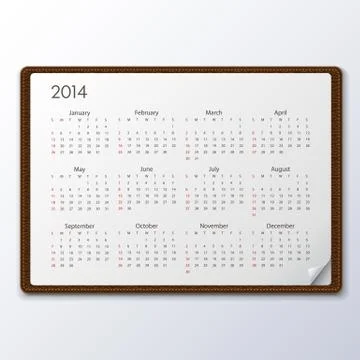2014 calendar Stock Illustration