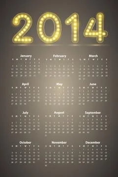 2014 calendar Stock Illustration