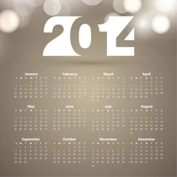 2014 calendar Stock Illustration
