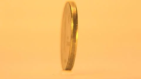 2014:Up Close Rotating Display Of On Cent Coin Obverse And Reverse 写真素材