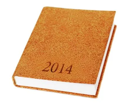 2014 diary book isolate on white background. Stock Photos