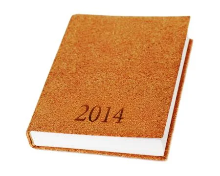 2014 diary book isolate on white background. Stock Photos