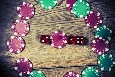 2014 from dice and token Stock Photos