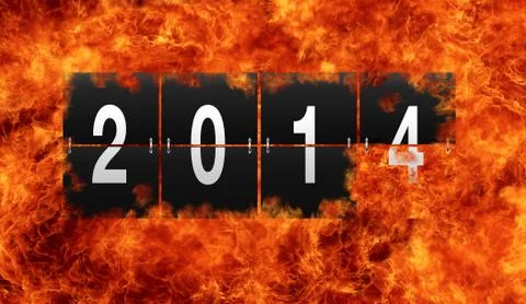 2014 flame. Stock Illustration