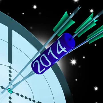 2014 future projection target shows forward planning Illustrazione stock