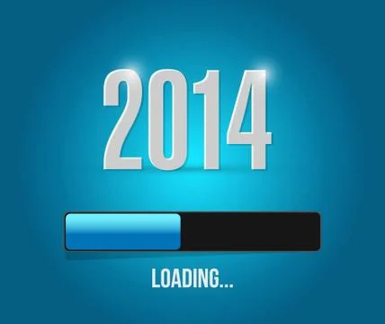 2014 loading year bar illustration design Stock Illustration