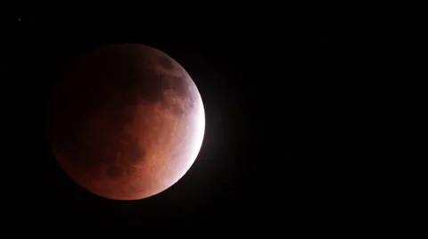 2014 Lunar Eclipse closeup Stock Footage 53208655