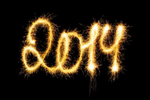 2014 made a sparkler Stock Illustration