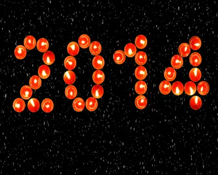 2014 made of tea light candles (red,SD) Video stock 33464324
