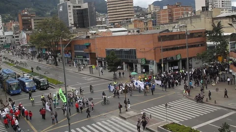 2014 May Day demonstration Stock Footage 82585914