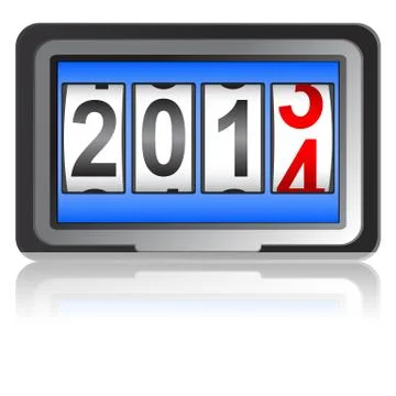 2014 new year counter, vector. Stockillustratie