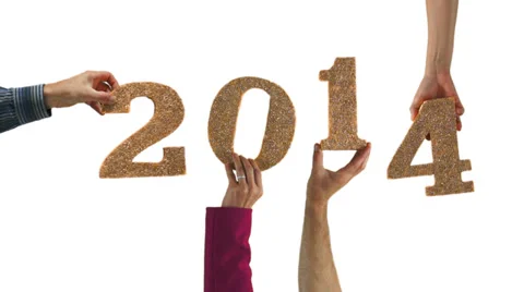 2014 New Year Hands Stock Footage 32940274