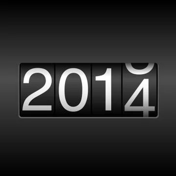 2014 New Year Odometer Stock Illustration