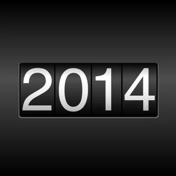 2014 New Year Odometer Illustrazione stock