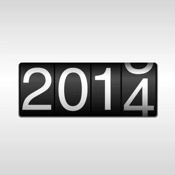 2014 New Year Odometer Stock Illustration