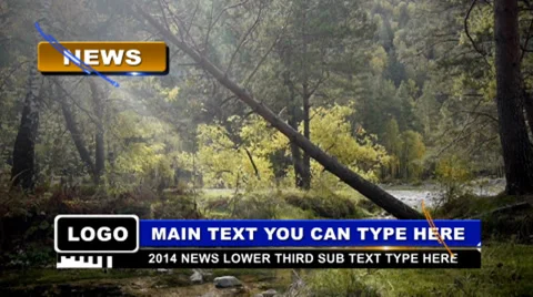 2014 News Lower Third Стоковые After Effects