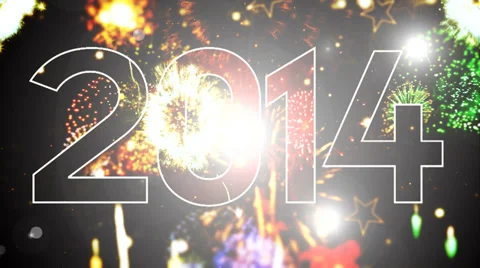 2014 Numeric New year 6 Stock Footage 31527875
