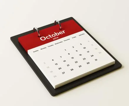 2014 october calendar planning Stock Illustration