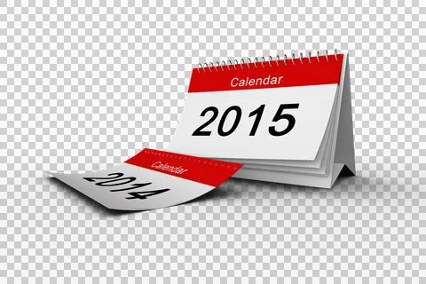 2014 page falling from calendar Stock Illustration